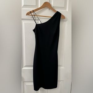 EXPRESS One-Shoulder Reversible Solid Dress